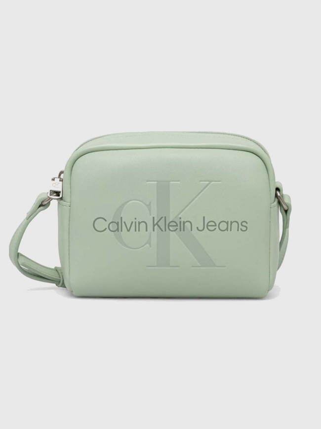 Sac bandoulière sculpted vert d'eau femme - Calvin Klein Jeans