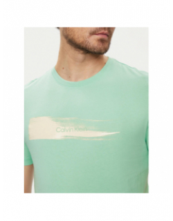 T-shirt brush logo vert d'eau homme - Calvin Klein