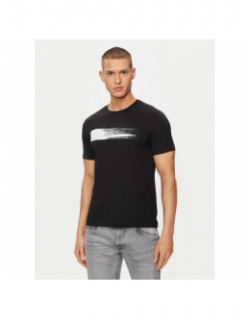 T-shirt brush logo noir homme - Calvin Klein