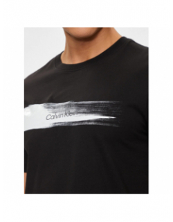 T-shirt brush logo noir homme - Calvin Klein