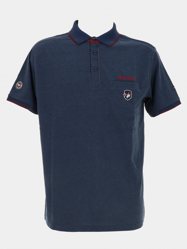 Polo manches courtes gentleman bleu marine homme - Union Black