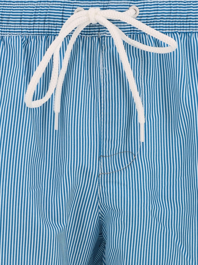 Short de bain rayé surf oslo bleu homme - Lagon Bleu