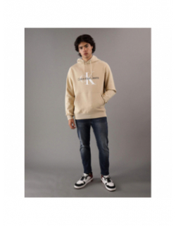 Sweat seasonal monologo beige homme - Calvin Klein Jeans