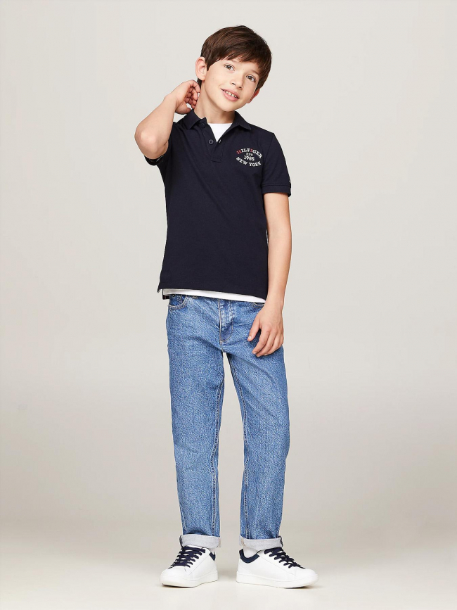 Polo monotype regular bleu marine enfant - Tommy Hilfiger