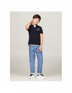 Polo monotype regular bleu marine enfant - Tommy Hilfiger