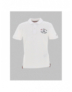 Polo monotype regular blanc enfant - Tommy Hilfiger