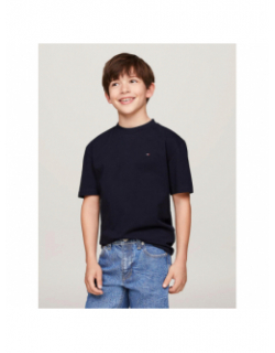 T-shirt essential logo bleu marine enfant - Tommy Hilfiger