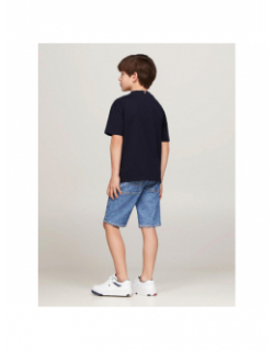 T-shirt essential logo bleu marine enfant - Tommy Hilfiger