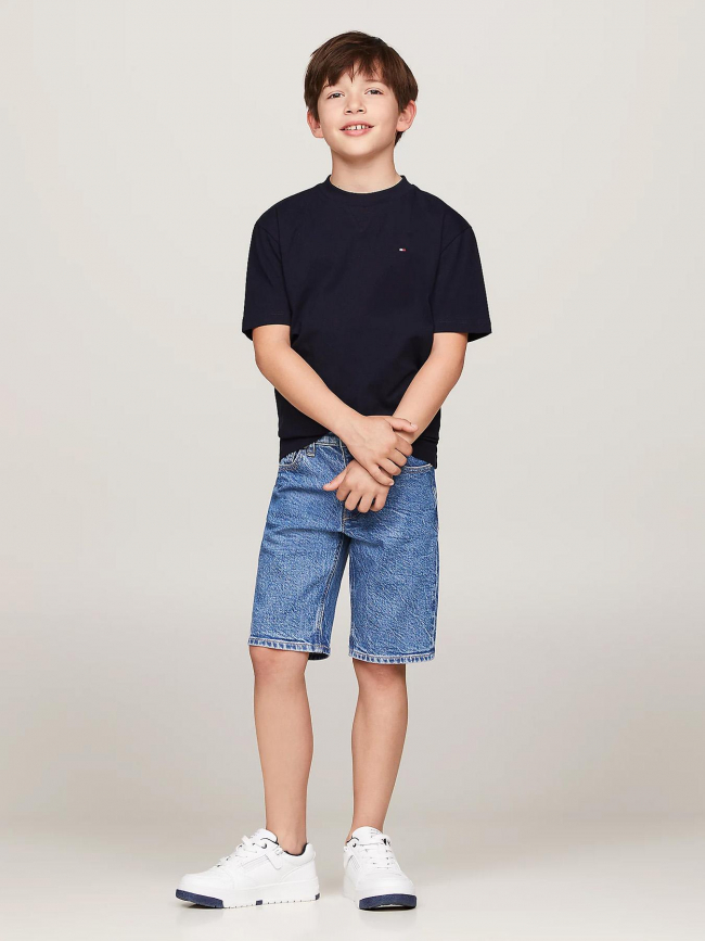 T-shirt essential logo bleu marine enfant - Tommy Hilfiger