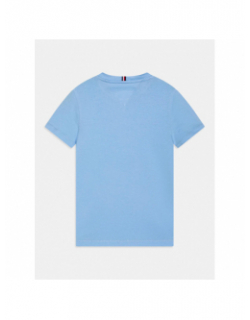 T-shirt monotype floc bleu ciel enfant - Tommy Hilfiger