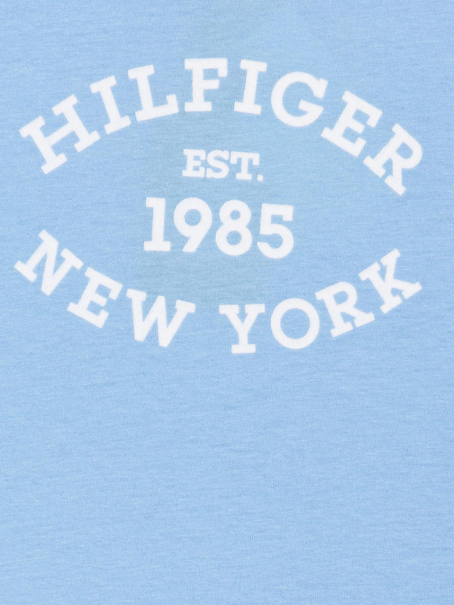 T-shirt monotype floc bleu ciel enfant - Tommy Hilfiger