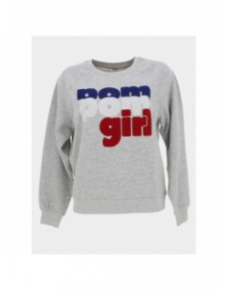 Pull bertie pompom girl gris femme - Only