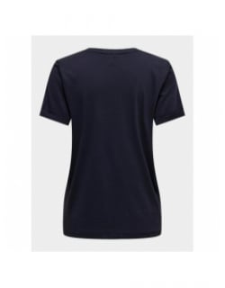 T-shirt manches courtes cilla life bleu femme - Only