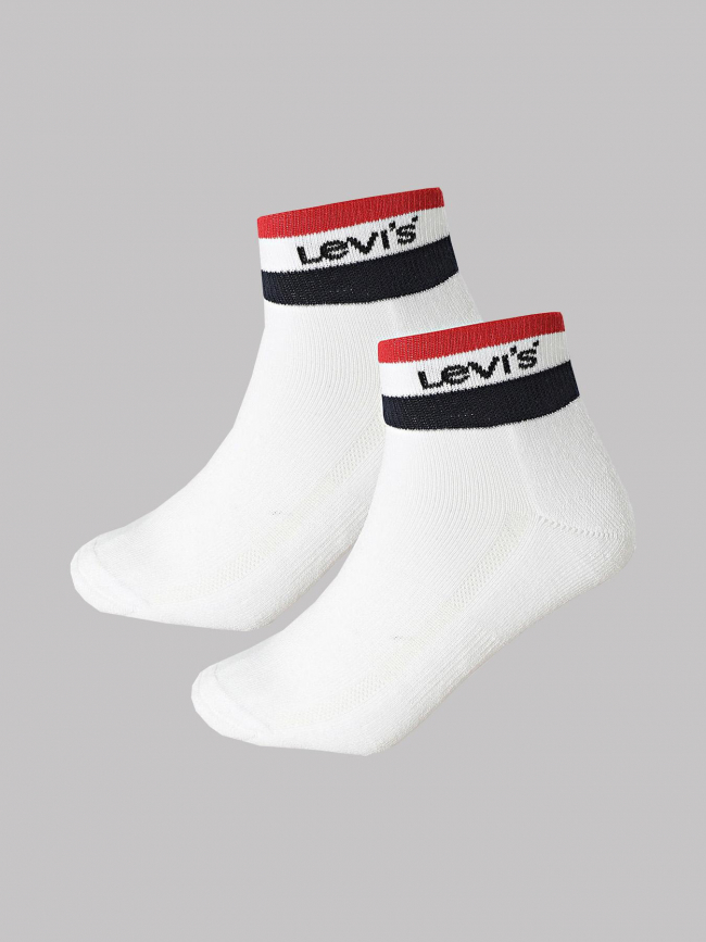 Pack 2 paires de chaussettes sport stripe blanc - Levi's