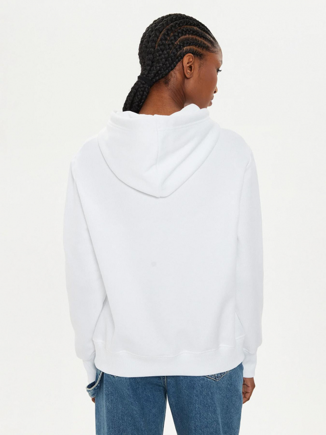 Sweat monologo regular blanc femme - Calvin Klein Jeans