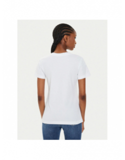 T-shirt monologo slim blanc femme - Calvin Klein Jeans