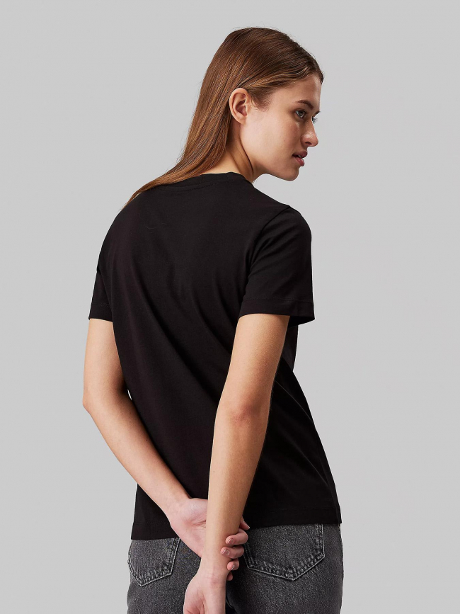 T-shirt institutional straight noir femme - Calvin Klein Jeans