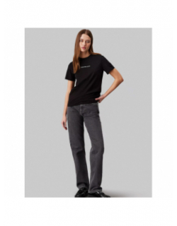 T-shirt institutional straight noir femme - Calvin Klein Jeans