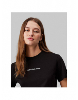 T-shirt institutional straight noir femme - Calvin Klein Jeans