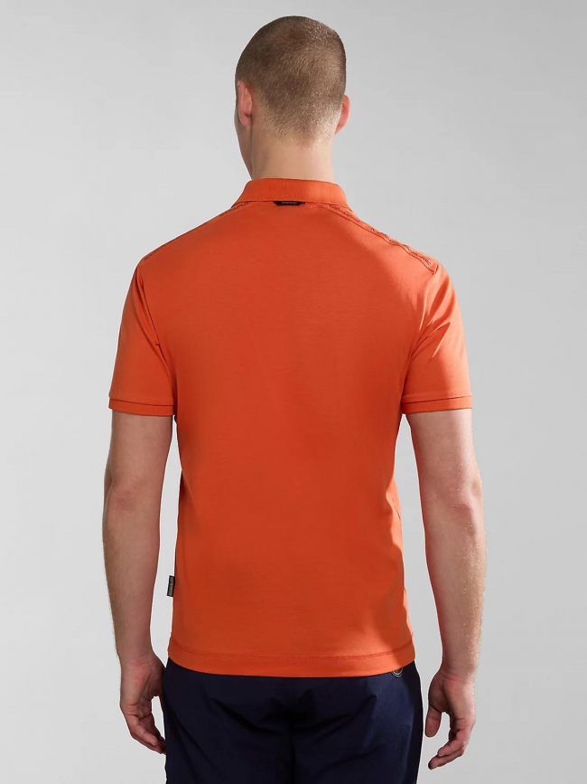 Polo manches courtes e-smallwood orange homme - Napapijri