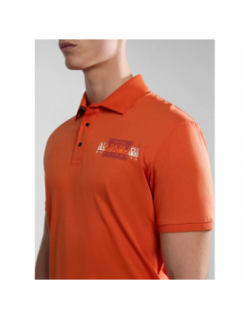 Polo manches courtes e-smallwood orange homme - Napapijri