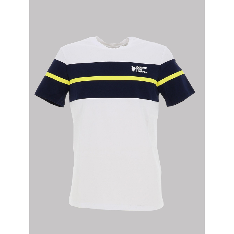 T-shirt wimbledon jaune blanc homme - Comme Des Loups