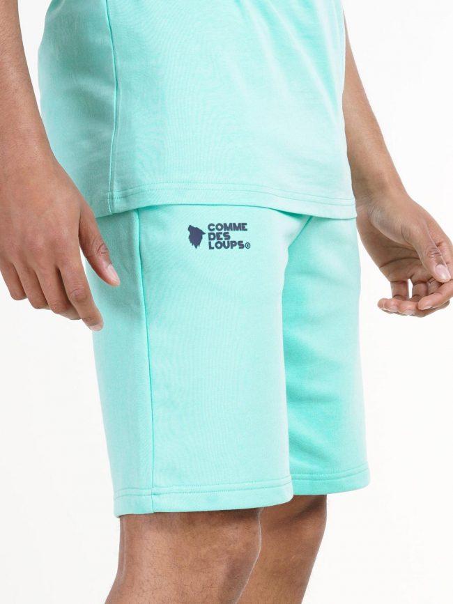 Short jogging classico vert d'eau homme - Comme Des Loups