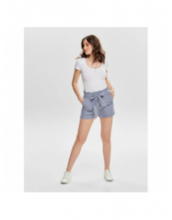 Short smilla belt rayures bleu blanc femme - Only