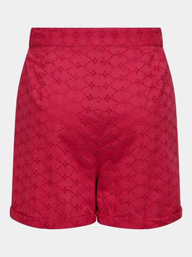 Short saldi broderie rose femme - Only