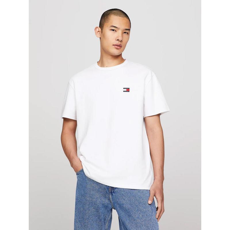 T-shirt regular uni badge blanc homme - Tommy Jeans