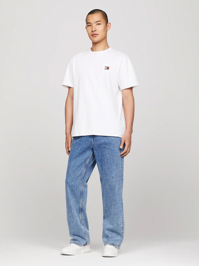 T-shirt regular uni badge blanc homme - Tommy Jeans