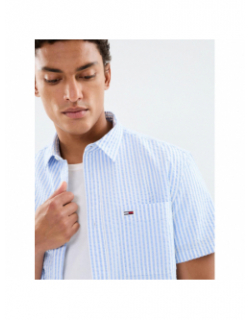 Chemise regular stripe seers bleu homme - Tommy Jeans