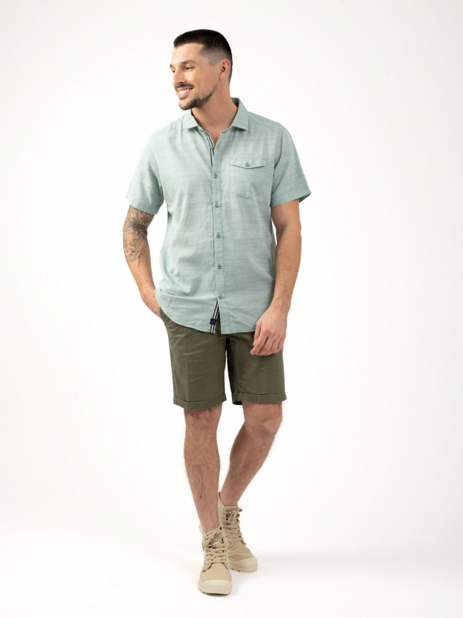 Chemise manches courtes vert homme - Sun Valley