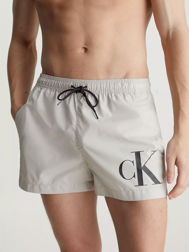 Short de bain drawstring beige homme - Calvin Klein