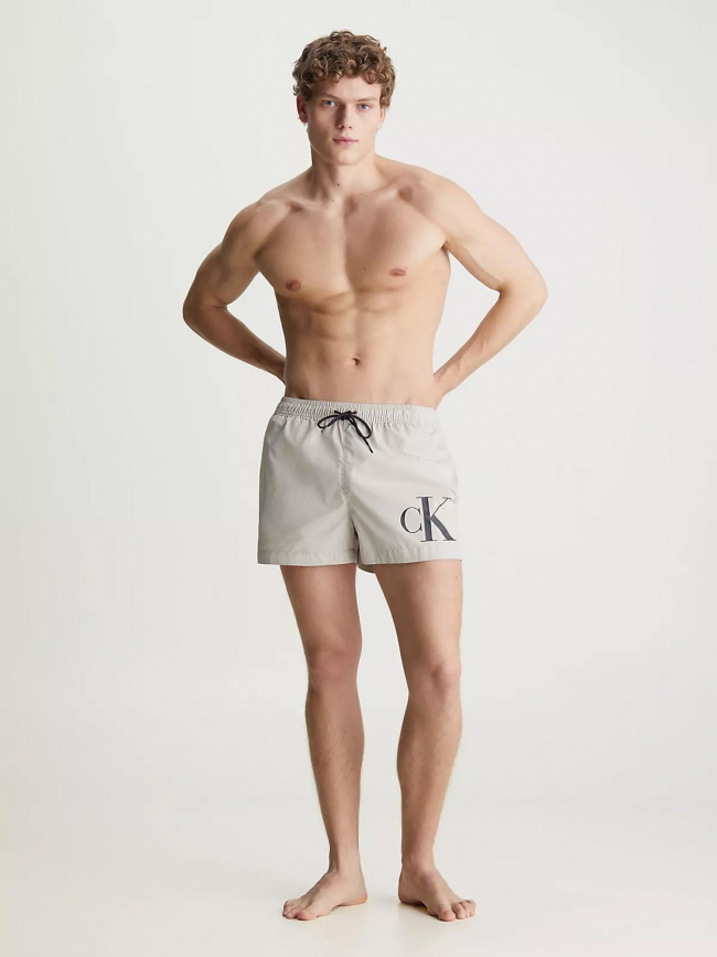 Short de bain drawstring beige homme - Calvin Klein