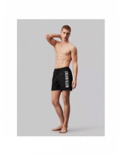 Short de bain medium drawstring noir homme - Calvin Klein