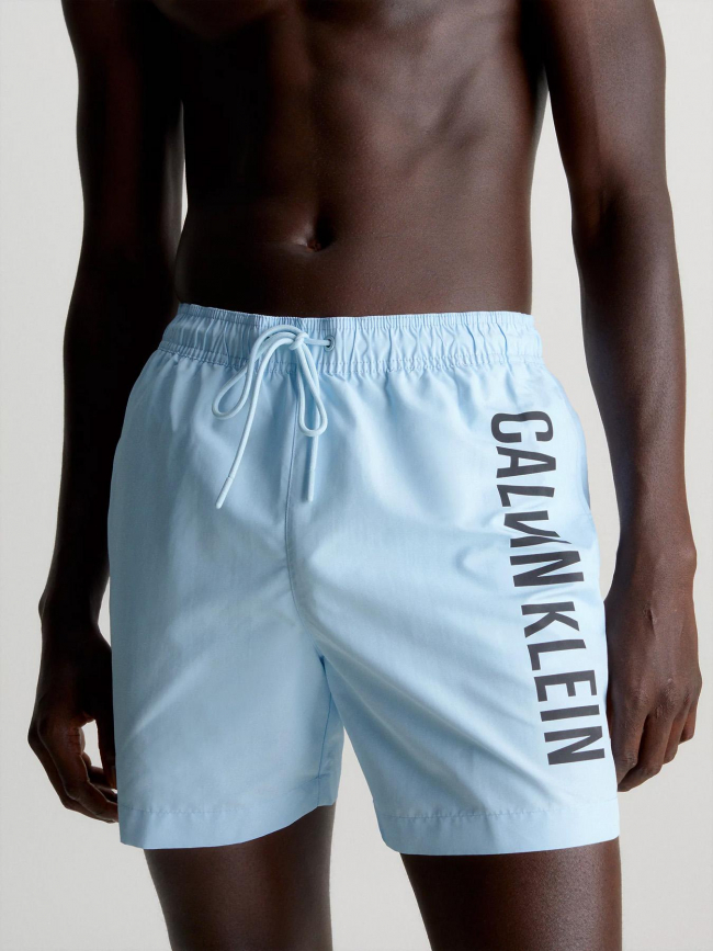 Short de bain medium drawstring bleu ciel homme - Calvin Klein