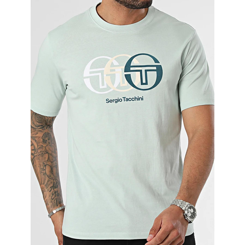 T-shirt logo triade vert d'eau homme - Sergio Tacchini