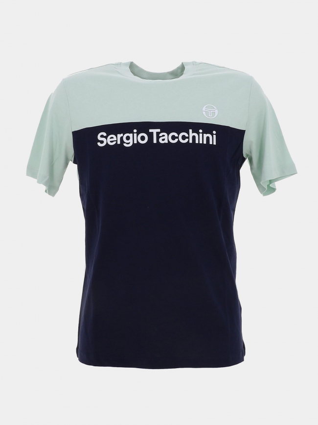 T-shirt grave co bicolore vert bleu homme - Sergio Tacchini