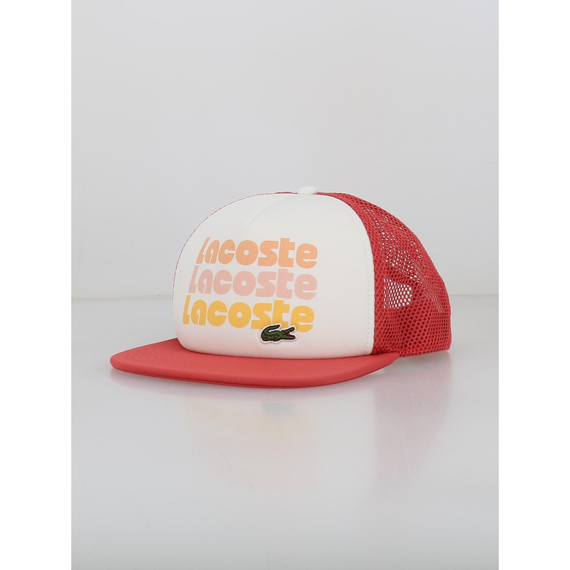 Casquette trucker imprimé logo ocre - Lacoste