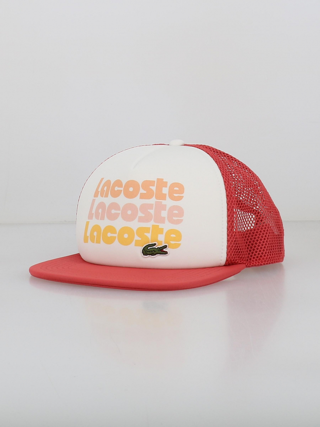 Casquette trucker imprimé logo ocre - Lacoste