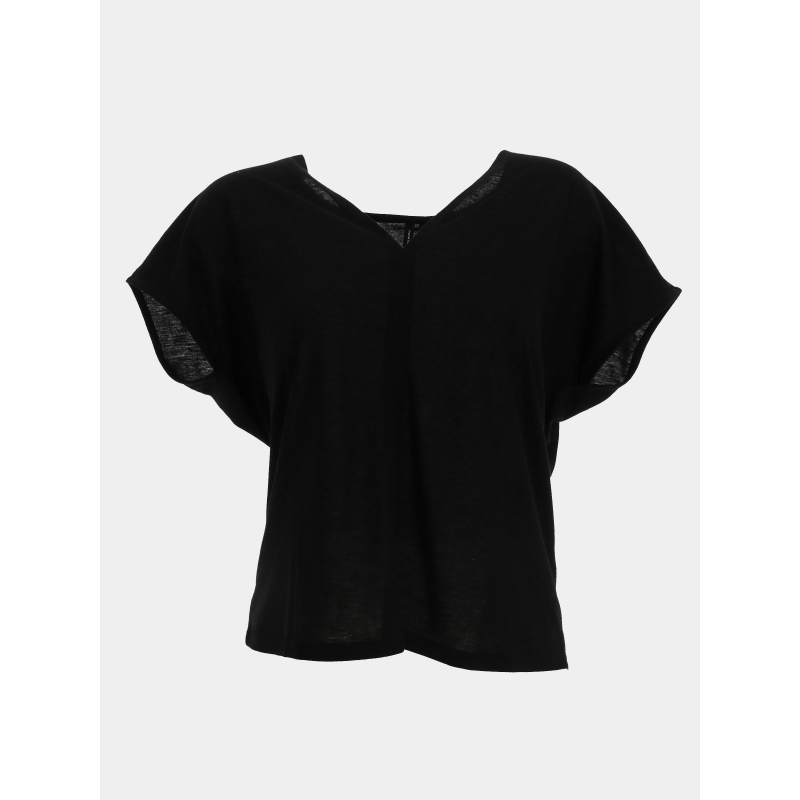 Top col v joy linnen noir femme - Vero Moda