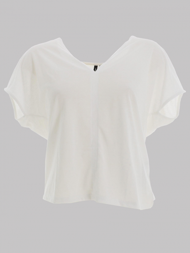 Top col v joy linnen blanc femme - Vero Moda