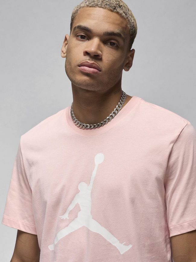 T-shirt logo jordan jumpman rose homme - Nike