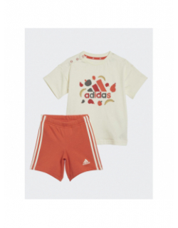 Ensemble short + t-shirt fruit logo beige gris enfant - Adidas