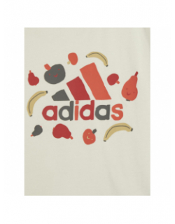 Ensemble short + t-shirt fruit logo beige gris enfant - Adidas