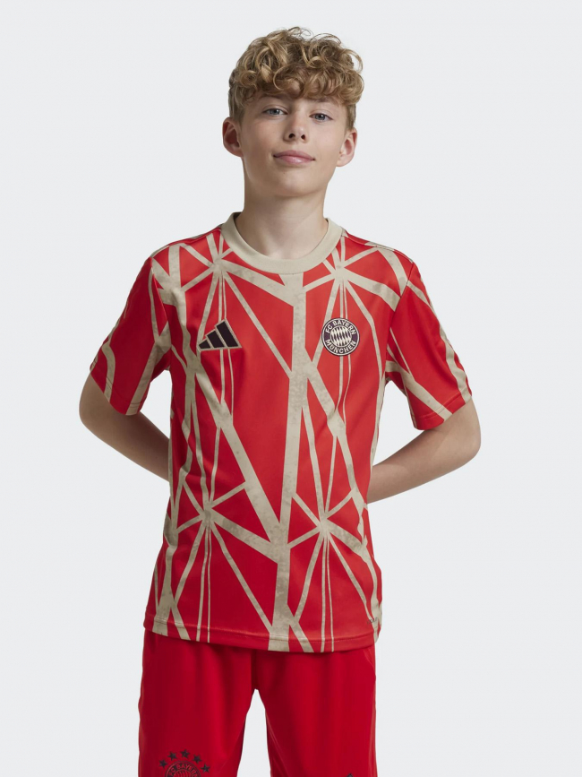 Maillot d'avant match fc bayern munich rouge enfant - Adidas