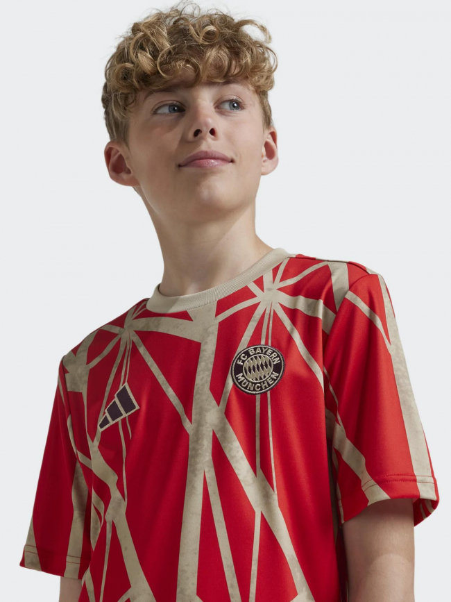 Maillot d'avant match fc bayern munich rouge enfant - Adidas