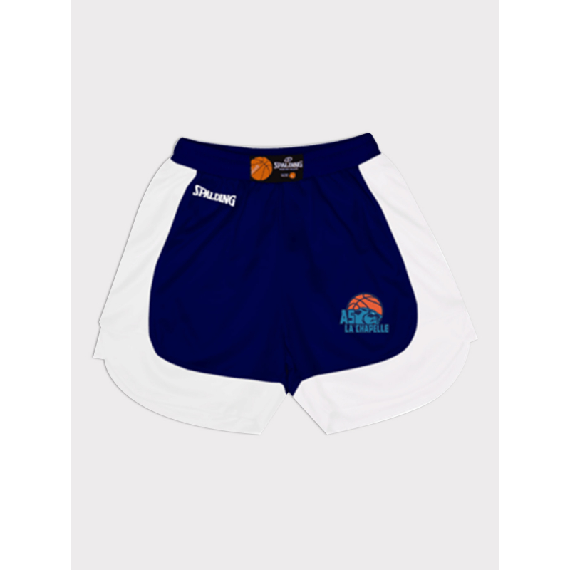 Short de basketball as la chapelle bleu marine enfant - Spalding