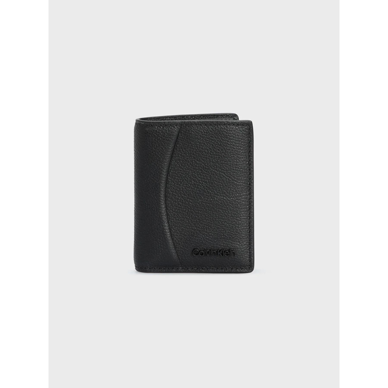 Portefeuille en cuir minimal focus bifold noir homme - Calvin Klein